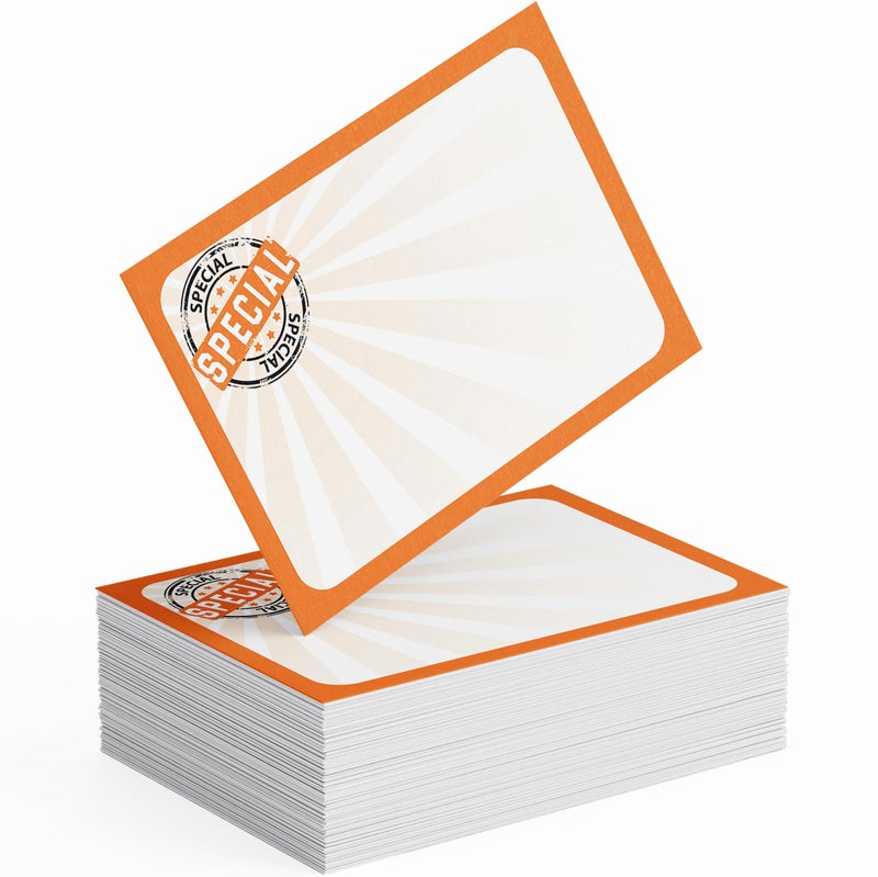 Retail Genius 5x7 in-Store Signage, 60 Pack. Thick, Durable and Easy to Write On Signs for Business, Fundraiser, Store & Flea Market - Image 1